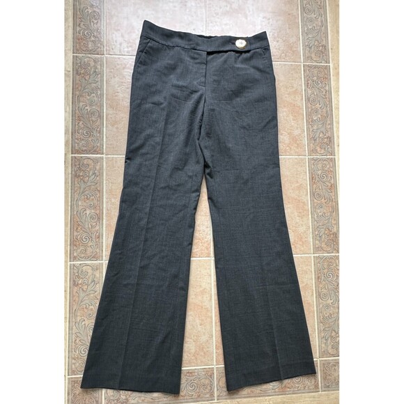 Tory Burch Pants - Tory Burch Wool spandex blend Wide Leg Dress Pants W Side Logo Button size 10‎